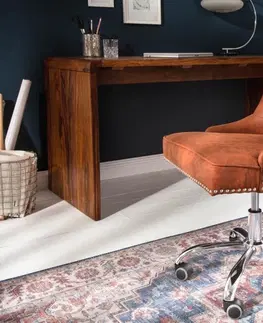 Kancelárske stoličky LuxD Kancelárska stolička s podrúčkami Jett vintage svetlohnedá