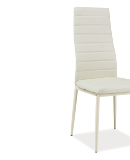 Jedálenské stoličky Signal Stolička H261 BIS krémový rám/krémová eko koža