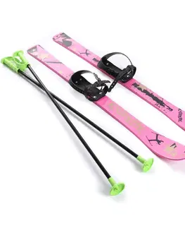 Zjazdové lyže Baby Ski 90 cm - detské plastové lyže - ružové