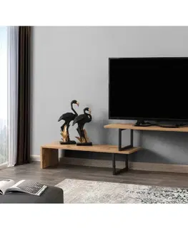 TV stolíky a steny  TV stolík OVIT 44x153 cm hnedá/čierna 