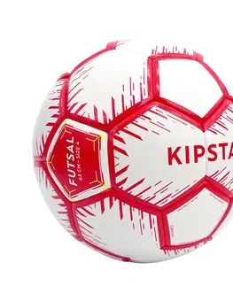 futbal Futsalová lopta veľkosť 4 (obvod 63 cm) červeno-biela