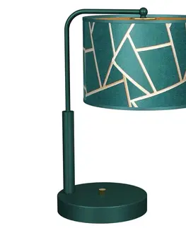 Lampy  Stolná lampa ZIGGY 1xE27/60W/230V zelená/zlatá 