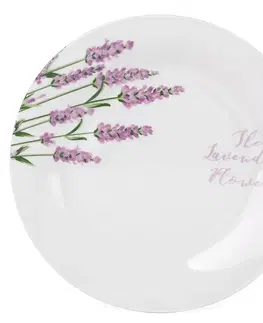 Dekorácie a bytové doplnky Keramický okrúhly tanier obedový 23cm levandula