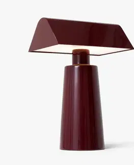 Stolové lampy &Tradition &Tradition Caret MF1 stolová LED lampa burgundská