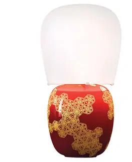 Stolové lampy Kundalini Kundalini Hive – keramická stolná lampa, červená