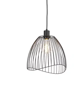 Zavesne lampy Dizajnová závesná lampa čierna 29 cm - Pua