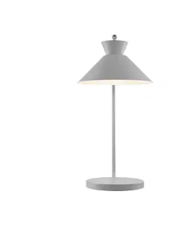 Stolové lampy Nordlux Stolová lampa Dial z kovu, sivá