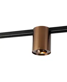 Kolajnicove svietidla Moderný 1-fázový koľajnicový reflektor tmavý bronz - Rondoo Up