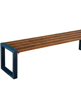 Drevený záhradný nábytok Moderná lavica bez operadla orech