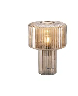 Stolove lampy Dizajnová stolná lampa jantárové sklo - Andro