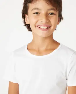 nohavice Detské bavlnené tričko unisex - biele