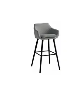 Barové stoličky KONDELA Tahira barová stolička sivohnedá / čierna