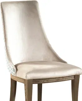 Jedálenské stoličky TARANKO Krzeslo U1 jedálenská stolička svetlohnedá / mentolový vzor / dub Como