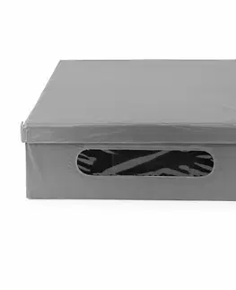 Úložné boxy Compactor Skladacia úložná kartónová krabica s PVC 58 x 48 x 16 cm, sivá