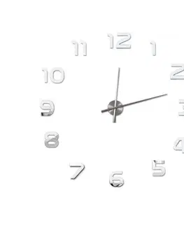 Hodiny 3D Nalepovacie hodiny DIY Clock Evevo 8233S,XL, Mirror, 90-130cm 