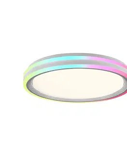 Stropne svietidla Stropné svietidlo biele vrátane LED s diaľkovým ovládaním - Rynek