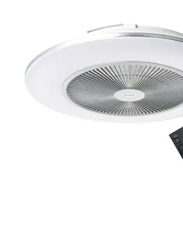 Ventilátory  LED Stmievateľné stropné svietidlo s látorom ARIA LED/38W/230V strieborná + DO 