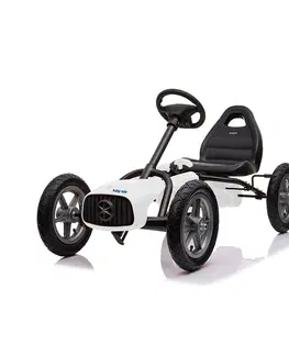 Detské vozítka a príslušenstvo Baby Mix Detská šliapacia motokára Go-kart Buggy, biela