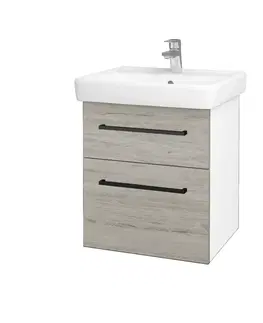 Kúpeľňový nábytok Dreja - Kúpeľňová skrinka Q MAX SZZ2 55 - N01 Biela lesk / Úchytka T06 / D05 Oregon 61718H