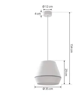Závesné svietidlá Lucande Závesné svietidlo Lucande Mynoria LED, biele