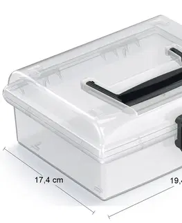 Úložné boxy NABBI NUF2L plastový úložný box priehľadná / čierna