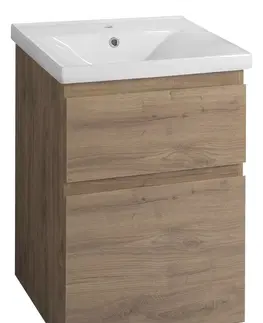Kúpeľňa AQUALINE - ALTAIR umývadlová skrinka 52x72,5x45cm, dub emporio AI355