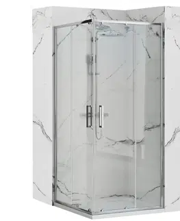 Sprchovacie kúty REA/S - Sprchovací kút PUNTO 90x90 So sprchovou bielou vaničkou Savoy KPL-K1007