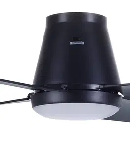 Stropné ventilátory so svetlom Beacon Lighting Stropný ventilátor Aria CTC s LED svetlom, čierny