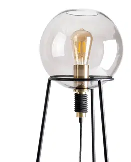 Stolové lampy Näve Stolná lampa Stelo tienidlo tvar sklenenej gule