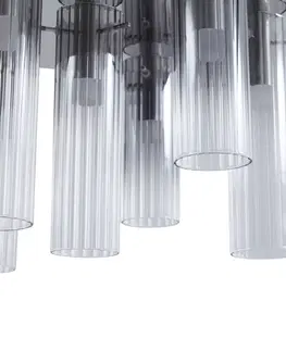 Stropné svietidlá Lucande Lucande Korvitha LED stropné svietidlo so sklenenými tienidlami, 7 svetiel