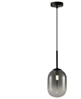 Svietidlá  Luster na lanku ALIAS 1xE14/40W/230V pr. 12 cm čierna/šedá 
