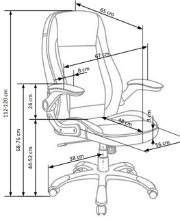 Kancelárske stoličky HALMAR Saturn kancelárske kreslo s podrúčkami sivá