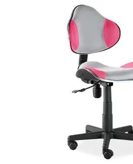 Kancelárske stoličky Signal Kancelárska stolička Q-G2 ružovo/šedá
