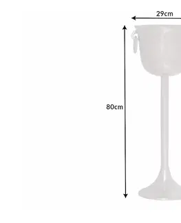 Dekorácie LuxD Dizajnový chladič šampanského Champagne 80 cm strieborný