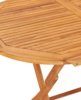 Záhradné stoly Skladací záhradný stôl teakové drevo Dekorhome