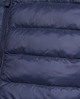 bundy a vesty Pánska prešívaná golfová vesta MW500 tmavomodrá