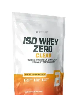 Srvátkový izolát (WPI) Iso Whey ZERO Clear - Biotech USA 1000 g Peach Ice Tea