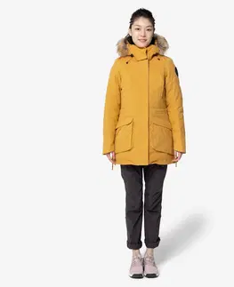 bundy a vesty Dámska nepremokavá zimná bunda - parka na turistiku SH500 U-Warm do -20 °C