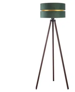 Lampy   - Stojacia lampa DUO 1xE27/60W/230V zelená/hnedá 