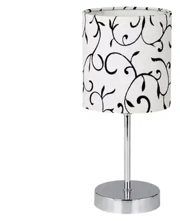 Lampy  Stolná lampa EMILY 1xE14/40W/230V biela/lesklý chróm 