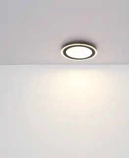 Stropné svietidlá Globo Stropné LED svetlo Davies krištáľový efekt Ø 34 cm