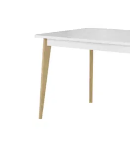 Jedálenské stoly Rozkladací stôl NORD PST140, biely lesk