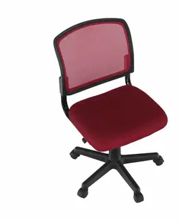 Kancelárske kreslá Otočná stolička, tmavočervená/čierna, RAMIZA