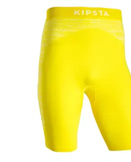 ragby Spodné termošortky na futbal Keepdry 500 žlté