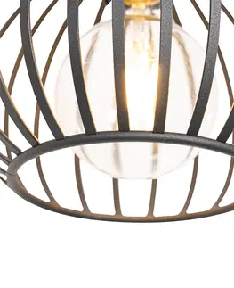 Zavesne lampy Moderné závesné svietidlo čierne 4-svetlo - Sapphira