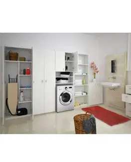 Kúpeľňový nábytok KONDELA Natali Typ 4 dvojdverová komoda biela