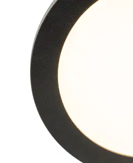 Stropne svietidla Moderné stropné svietidlo čierne 22,5 cm vrátane LED IP44 - Steve