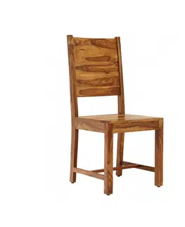 Jedálenské stoličky Stolička s plným operadlom Gani z indického masívu palisander