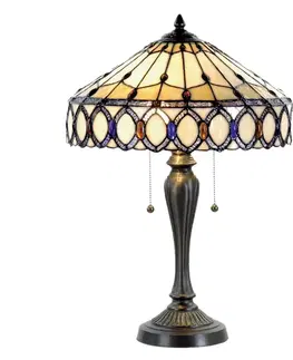 Stolové lampy Clayre&Eef Stolová lampa Fiera v štýle Tiffany