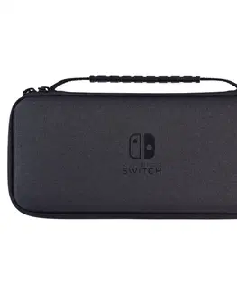 Hry na Nintendo Wii HORI Ľahké pevné puzdro Slim pre Nintendo Switch OLED, čierne NSW-810U